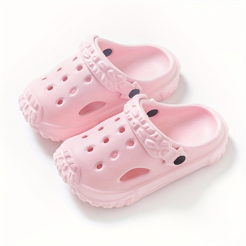 Girls Solid Breathable Clogs Lightweight Anti Slip Indoor Outdoor Shoes