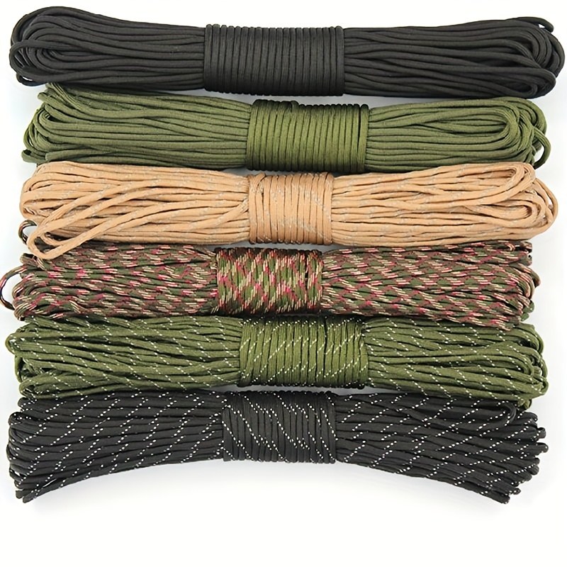 5M/15M/30M 7-Core 550 Paracord 4mm Parachute Cord Outdoor Camping