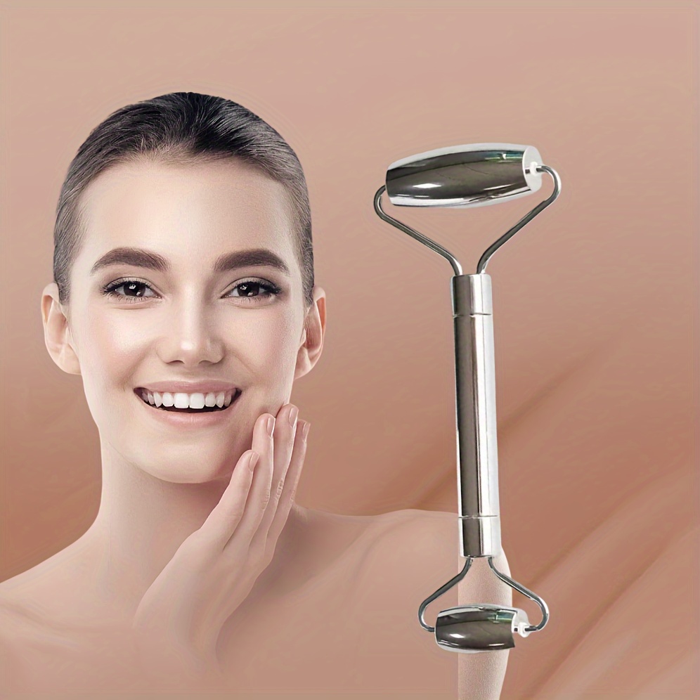 Rodillo de masaje facial 2 en 1, rodillo facial eléctrico, rodillo 3D y kit  de masajeador facial en forma de T, set de regalo para herramientas de