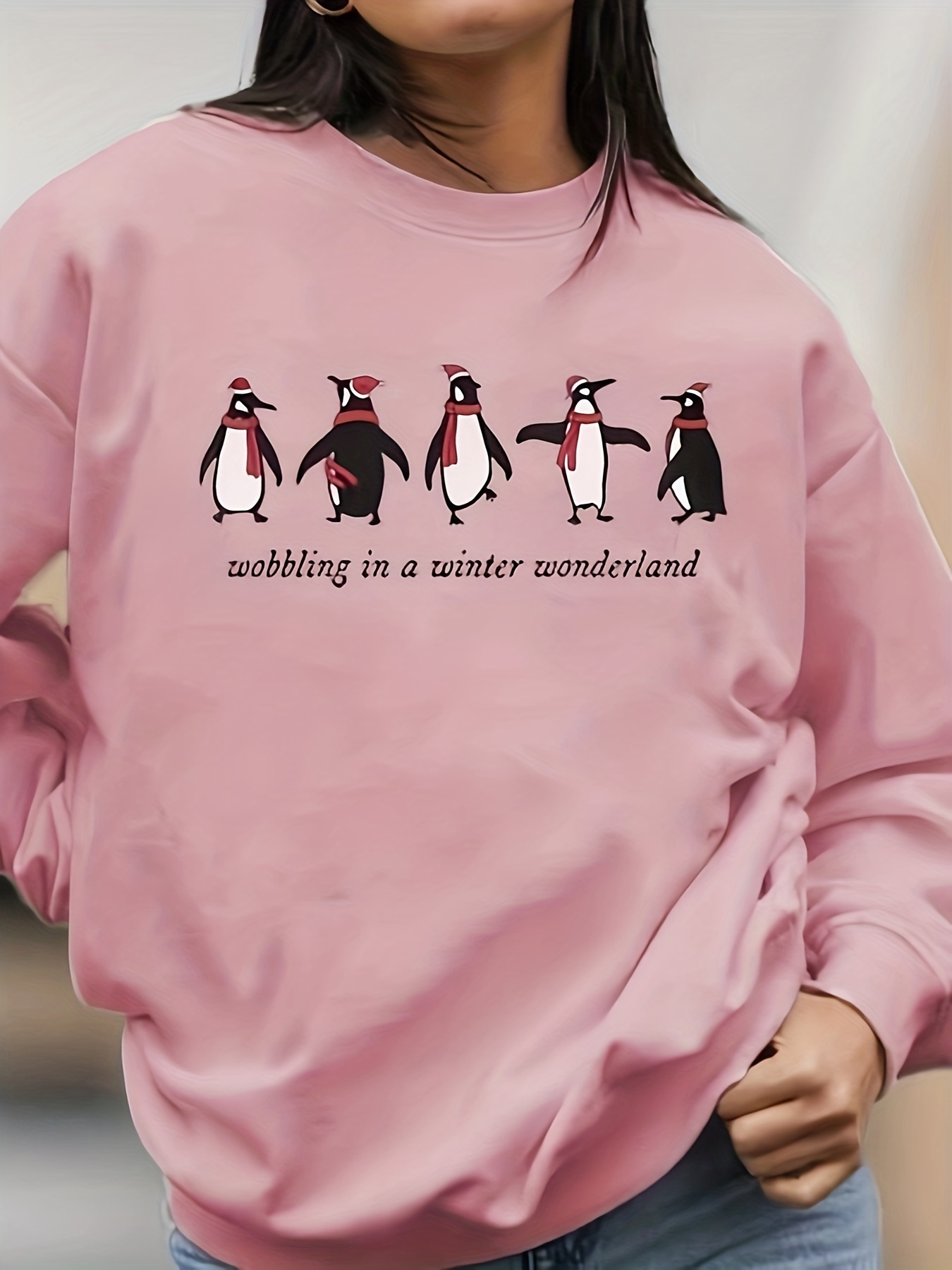 Snow penguin shirt womens t-shirt