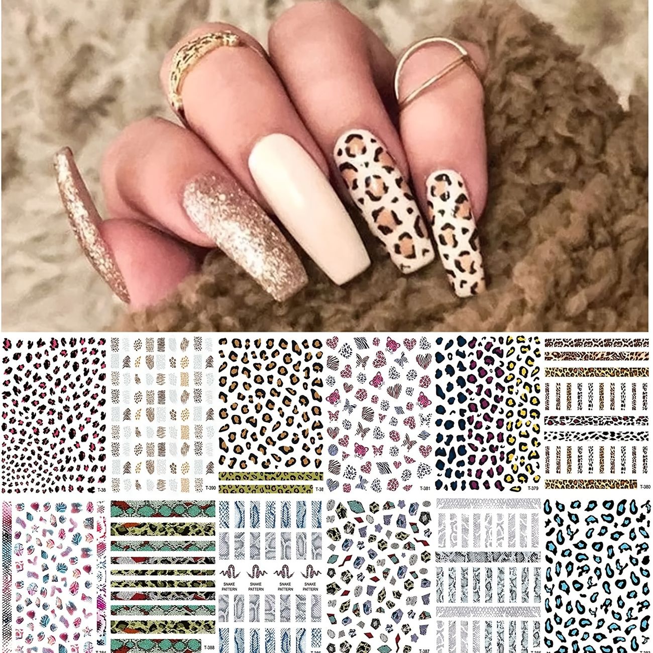 Press On Nails Long Coffin Fake Nails With Nail Glues Glue On Nails Leopard  Acrylic False Nails Tips Glossy Ballerina Artificial Full Cover Static Nails  For Wome | Today's Best Daily Deals |