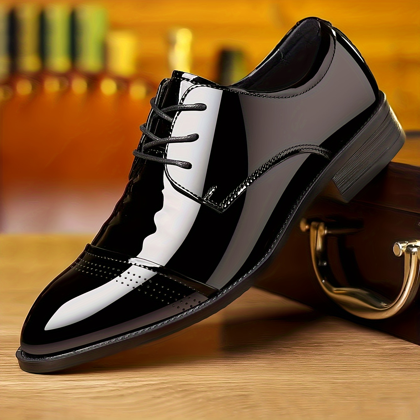 Zapatos Derby Hombres, Zapatos Oficina Formales Negocios, Zapatos Casuales  Caminar Cordones Hombres - Calzado Hombre - Temu