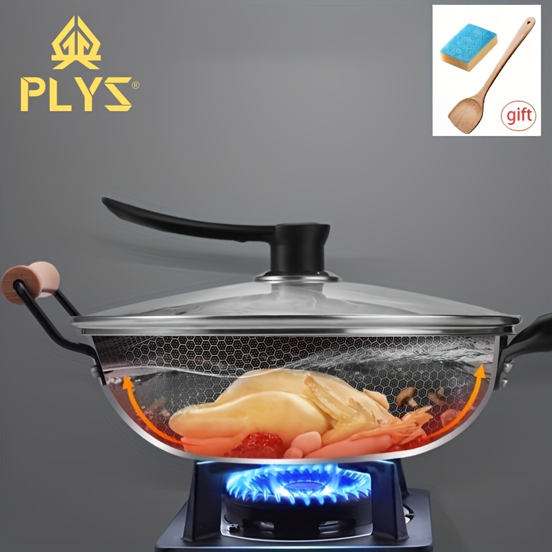 Pots and pans set Cast iron cookware non stick wok pan 316 stainless steel  household frying pan with Gas-fired induction cooker
