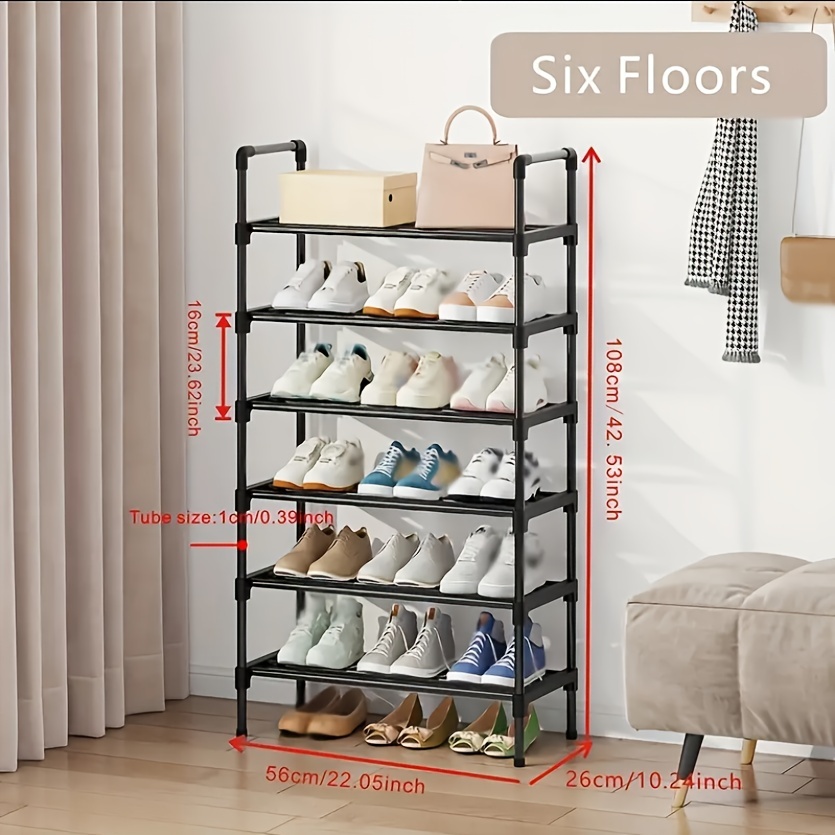 Entryway Stackable Shoe Rack Easy Assemble Shoe Organizer for Dorm Room  Homes Bathrooms Six Floors 
