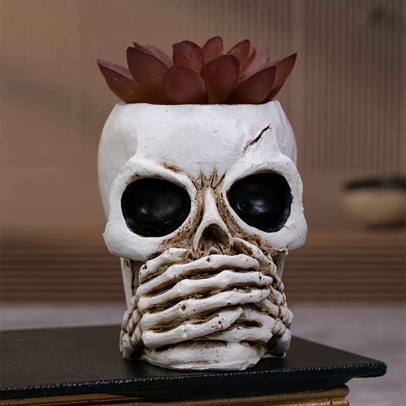 Mini calaveras decorativas, cabeza de esqueleto, maceta pequeña, calaveras  realistas, decoración artesanal, 20 piezas - AliExpress