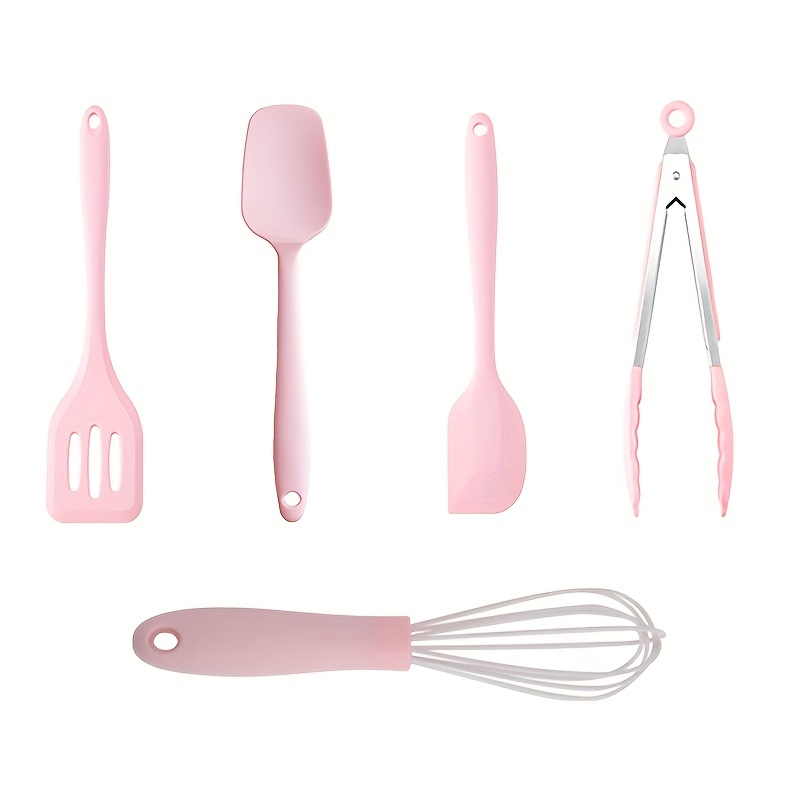 22Pcs Silicone Cooking Utensils Set, Heat Resistant Silicone Kitchen  Spatulas Set With Holder, Cooking Gadgets Tools Set For Nonstick Cookware, Dishwasher  Safe(Pink)