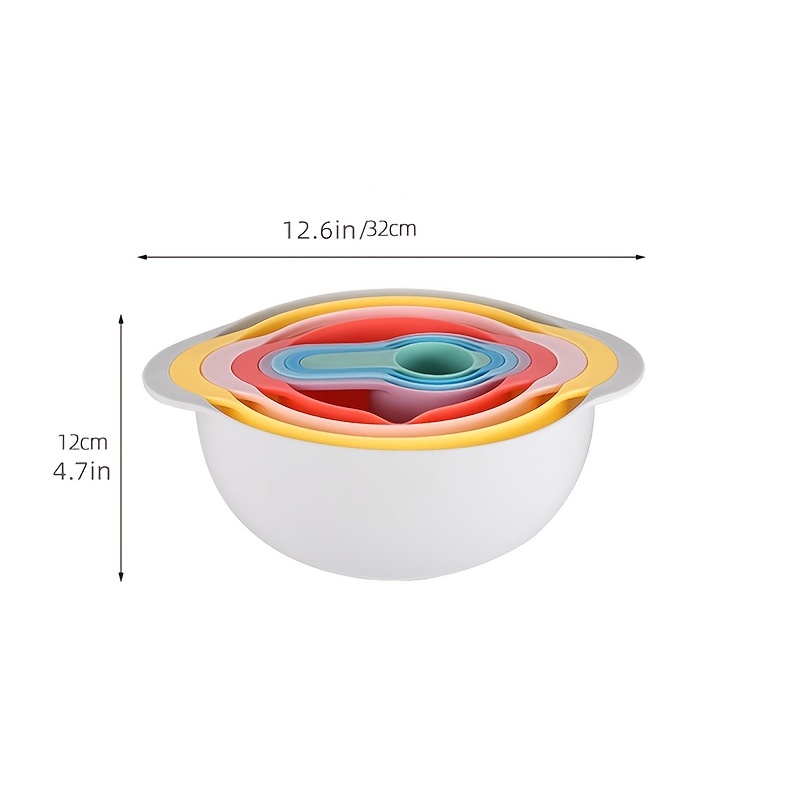 COOK WITH COLOR Plastic Nesting Mixing Bowls Set - 12 Piece
