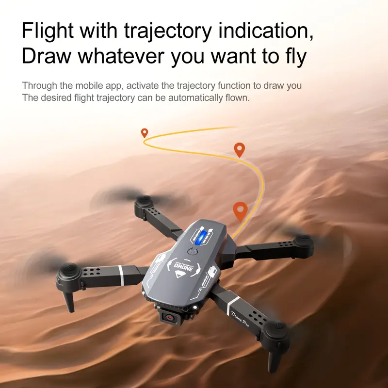 E88 Drone Quadcopter:Dual Cameras, Optical Flow Positioning, WIFI App Connectivity, Headless Mode & One-Key Control, Free Storage Bag - The Perfect Christmas And Holiday Gift, Affordable RC Aircraft For Beginners details 11