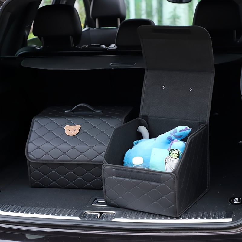Auto-Kofferraum-Leder-Aufbewahrungsorganisator, zusammenklappbarer
