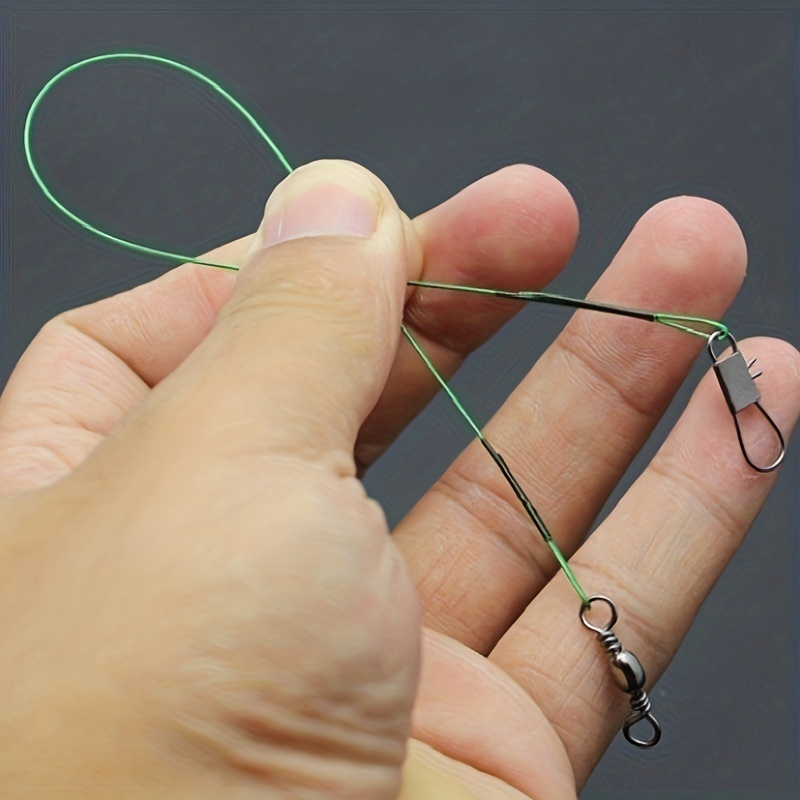 * 10/20/30pcs Fishing * Anti-bite Stainless Steel Wire * Fishing * Line  With Swivels For Saltwater And Freshwater