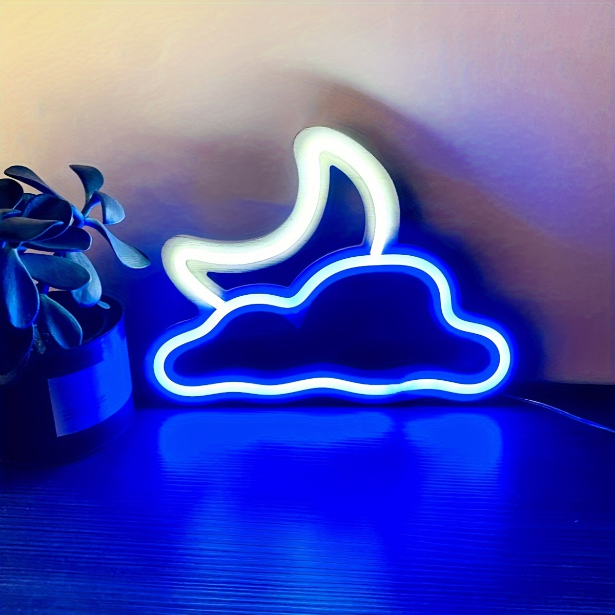 Nuage de lumière au néon - Mensonges au néon - Led - nuage - USB - Batterie  - Lumière