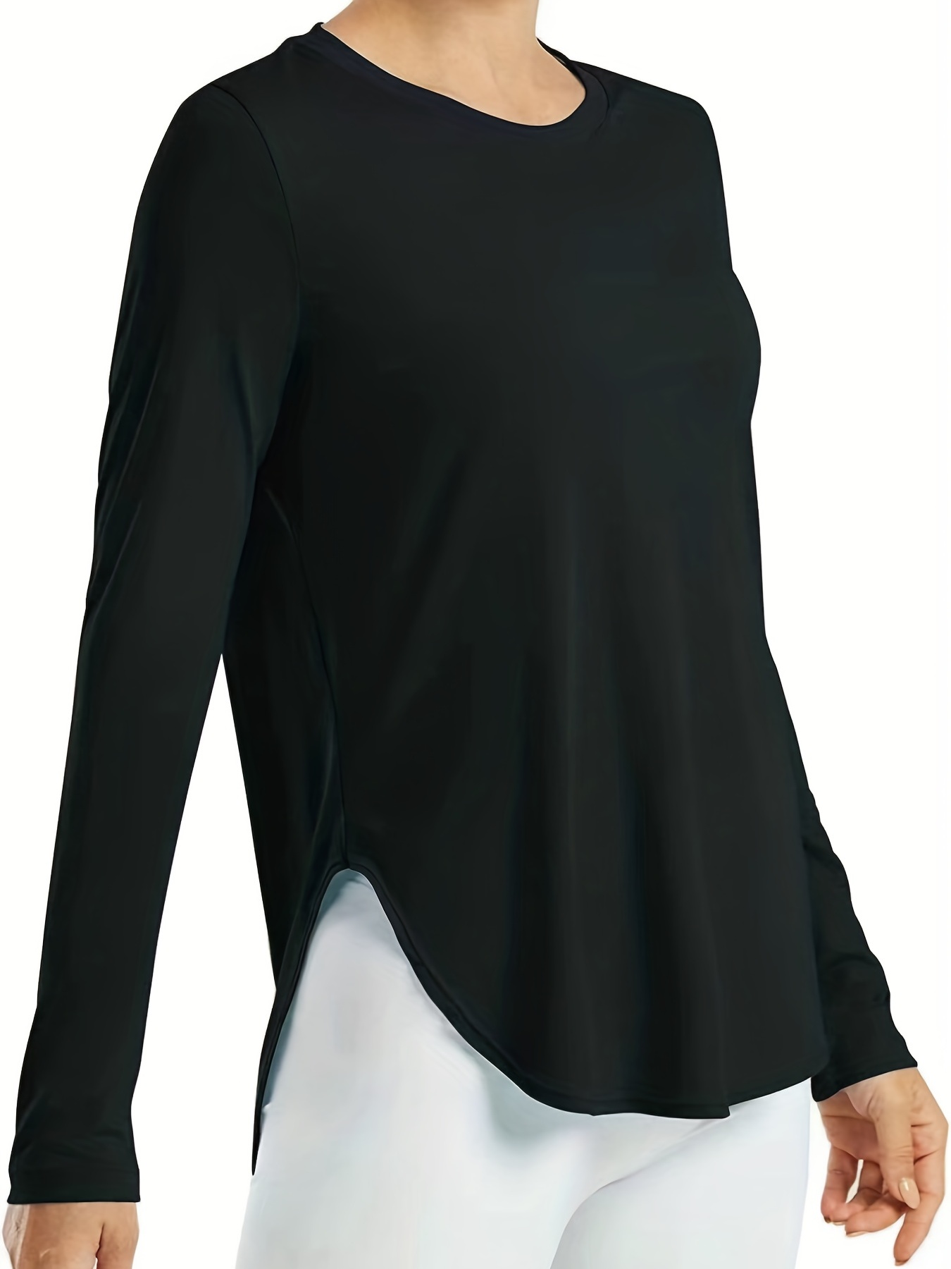 Women's Long Sleeve Workout Tops Drawstring Ruched Side Yoga - Temu