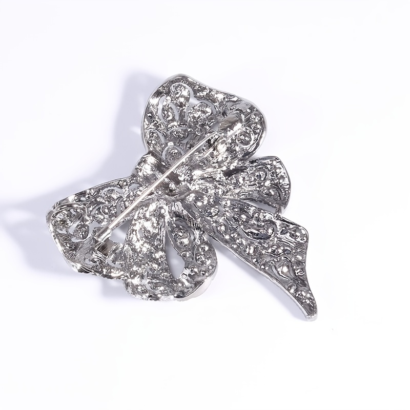 Rhinestone Bow Bowknot Vintage Brooches Pins Corsage Scarf - Temu