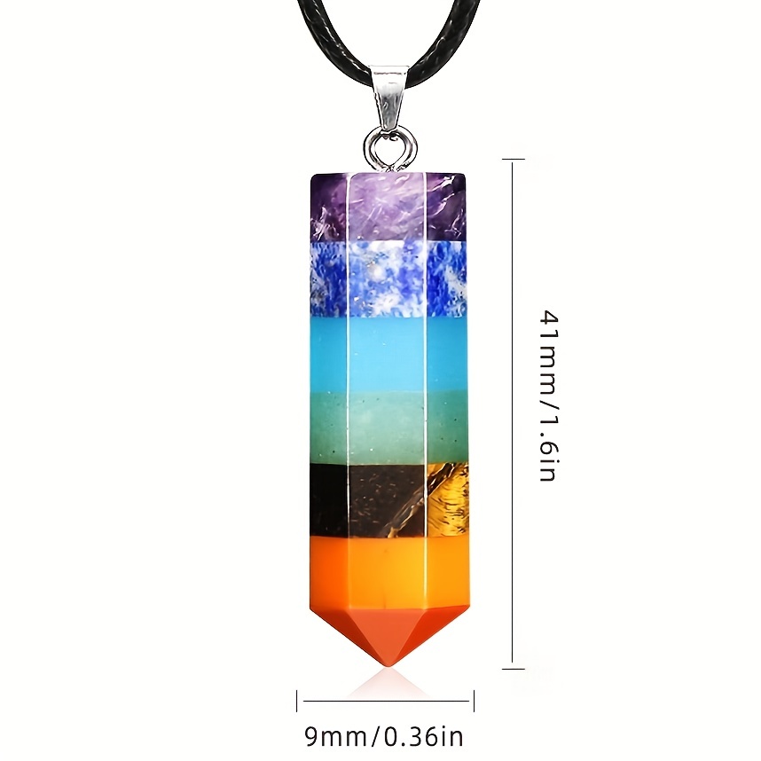 Seven Chakra Natural Stone Pendant