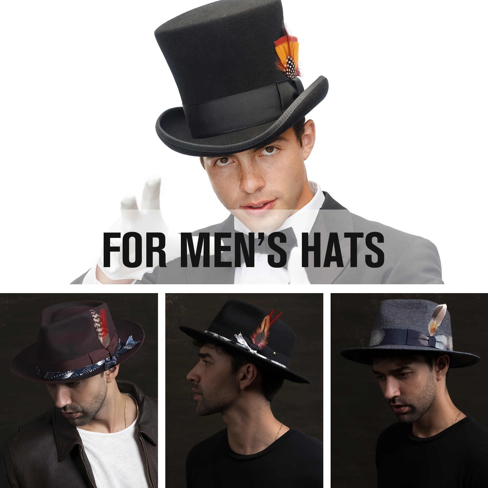 1pc Decorative Hat Feathers Hat Accessories - Jewelry & Accessories - Temu