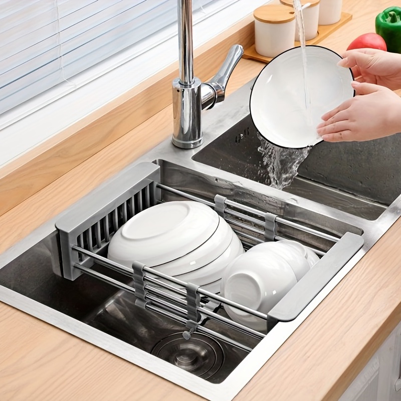 Extendable Dish Drying Rack Adjustable Kitchen Sink Racks