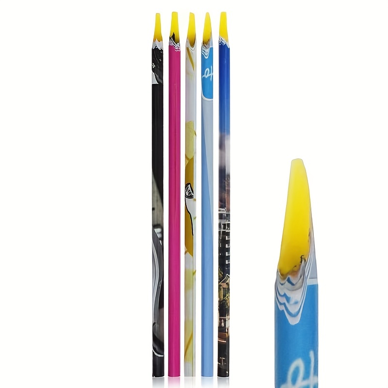  Minejin Nail Art Rhinestones Picker Pencil Mini Gem Dotting  Pick up Self-Adhesive Wax Pen 2Pcs With 3 Pcs Triangular plates Tray Tool :  Beauty & Personal Care