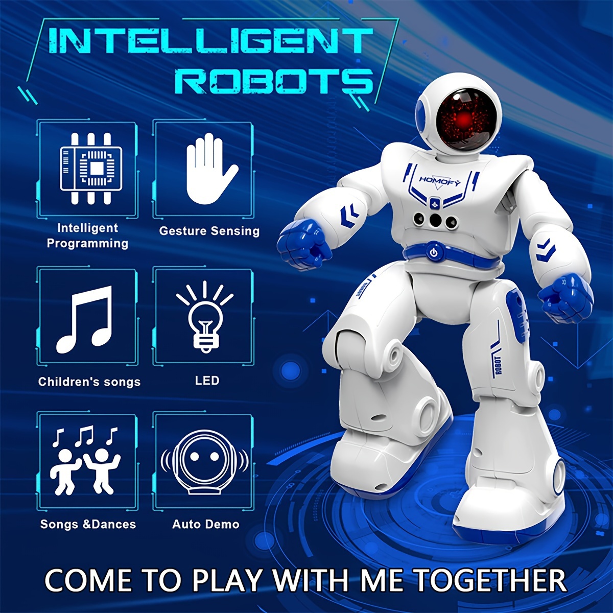 Battery Operated Remote Control Transforming Intelligent Robot 7