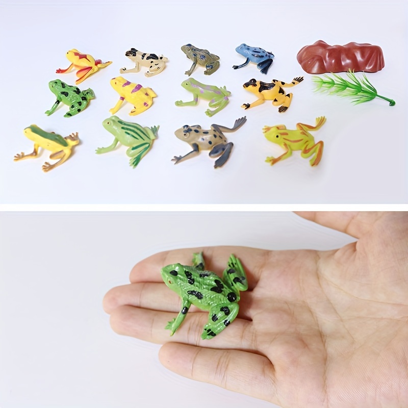 Cute Little Frogs Green Simulation Frog Prince Toy Micro - Temu