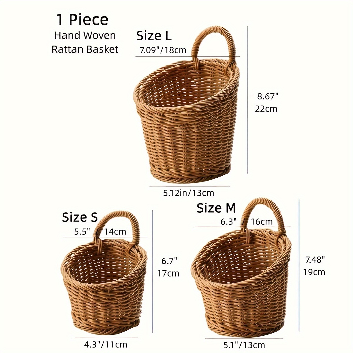 Hand Woven Storage Baskets Round Woven Baskets For - Temu