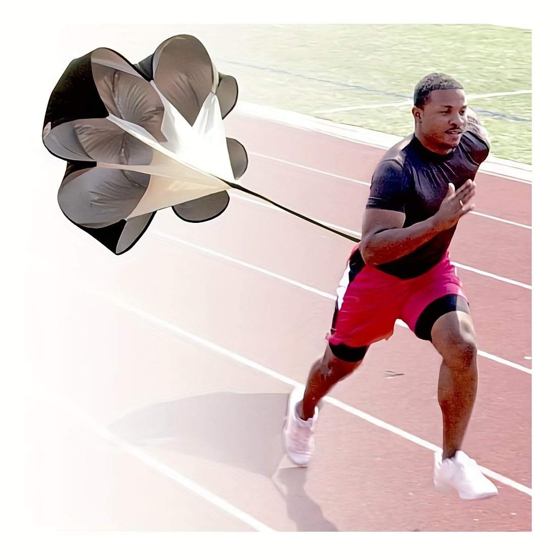 

1pc 56in/142.24cm Running Speed Resistance Parachute, Speed And Agility Exercise Tool For Soccer Football And More Sport