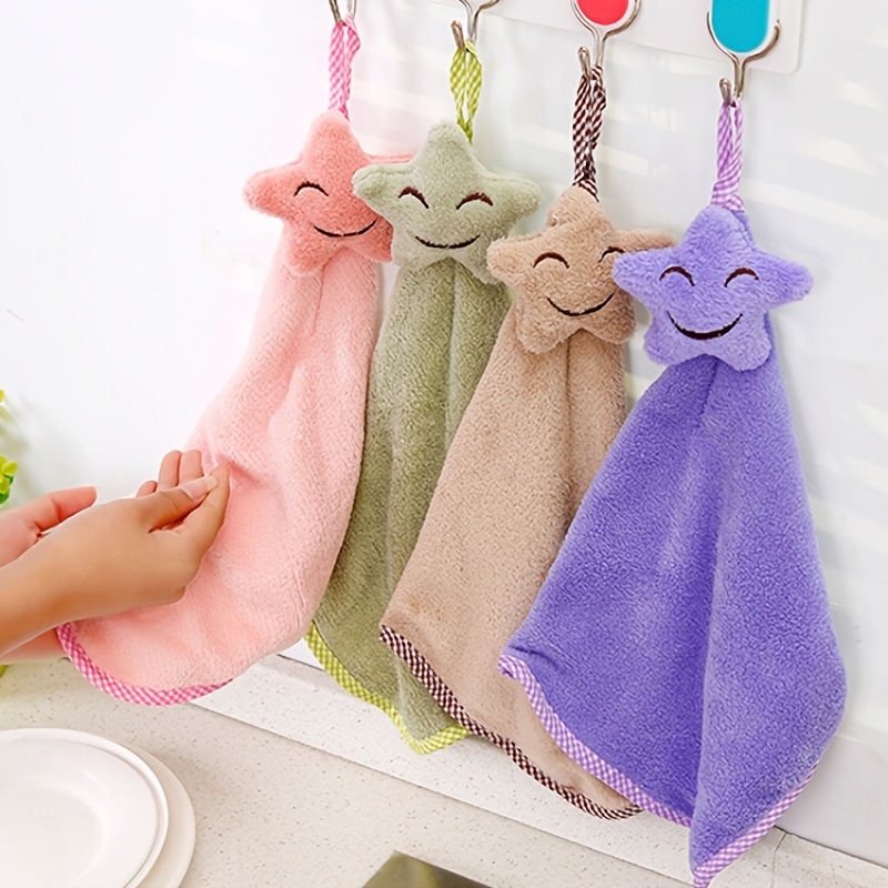 Thickened Dish Towel Hanging Hand Towels Kitchen Rag With - Temu