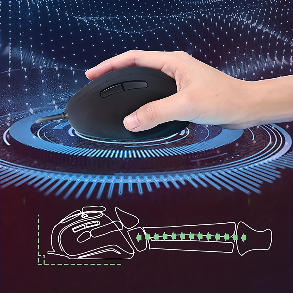 Mouse Ergonomico Cablato Mouse Verticale Ottico Con 3 DPI - Temu Italy