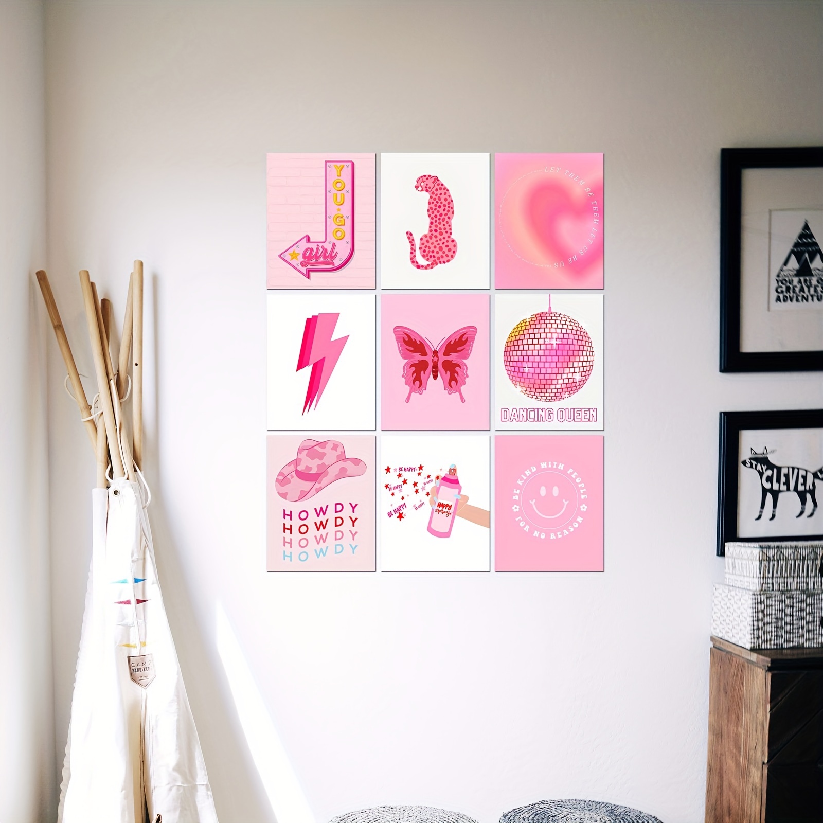 Haus and Hues Pink Poster Preppy Wall Art - Cute Posters for Room