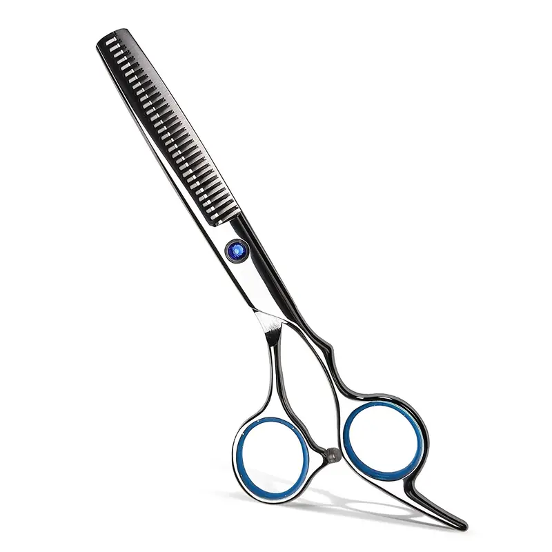 hair thinning scissors hair cutting shears professional barber hairdressing texturizing salon razor edge scissor japanese stainless steel with detachable finger ring 6 5 inch details 1