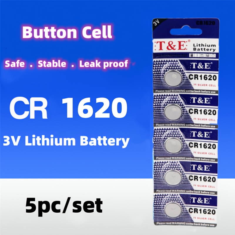 Toshiba CR1620 Battery 3V Lithium Coin Cell 1620 Batteries (20 Count)