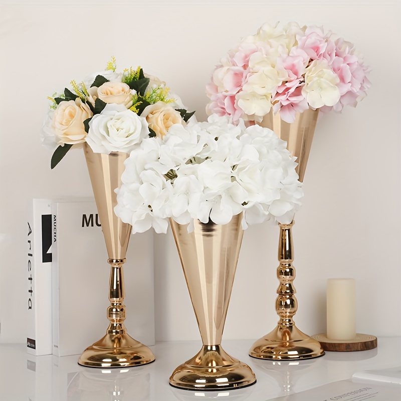 1pc, Flower Stand Decoration European-style Metal Table Center Vase,  Wedding Birthday Dessert Table Flower Arrangement, Wedding Decor, Wedding  Supplie