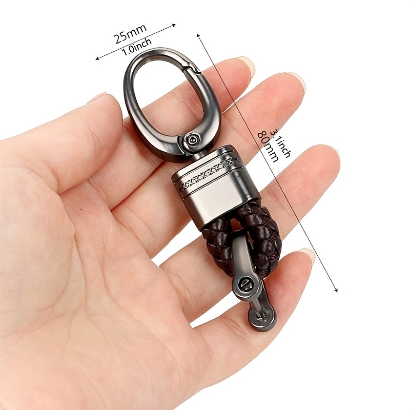 Car Keychain Unisex Keychain Leather Key Swivel With Anti - Temu