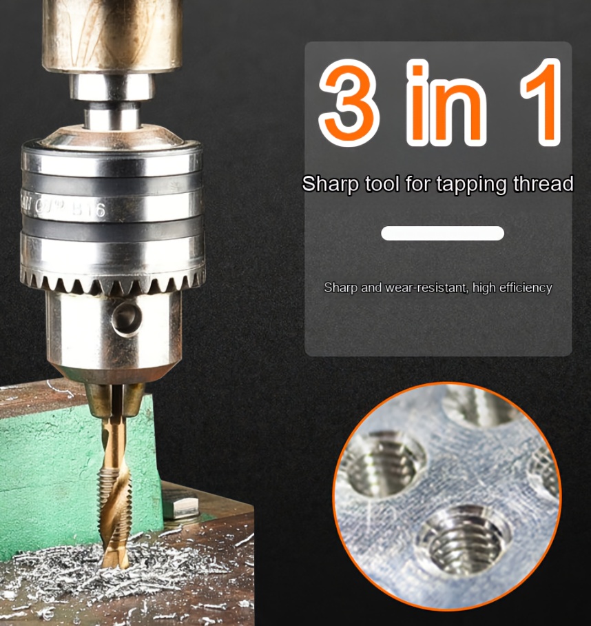 Drill one Machine Tap Titanium plated Hexagonal - Temu