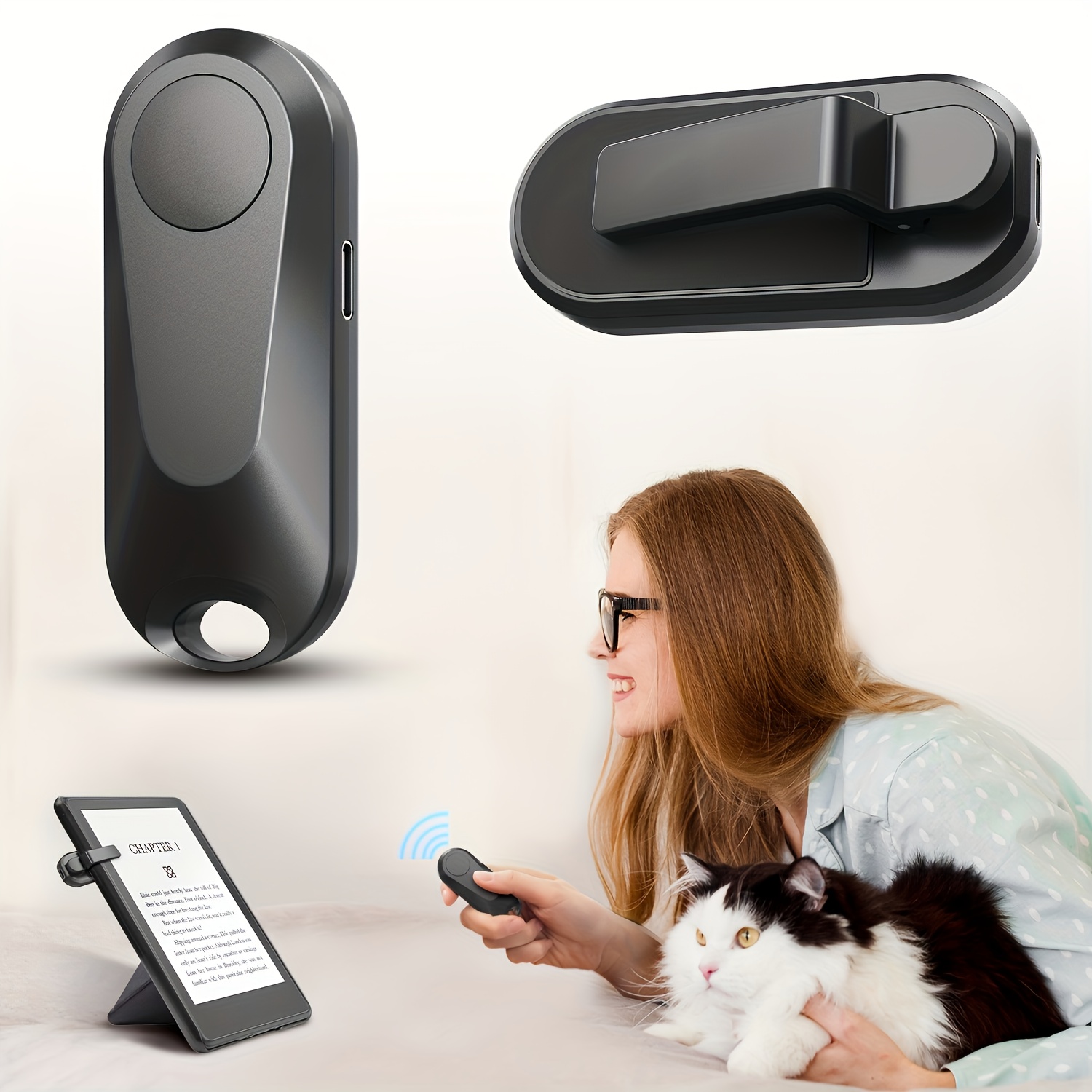 2 Pack Wireless Camera Remote Control - Wireless Remote for iPhone &  Android Phones iPad iPod Tablet, Clicker for Photos & Videos