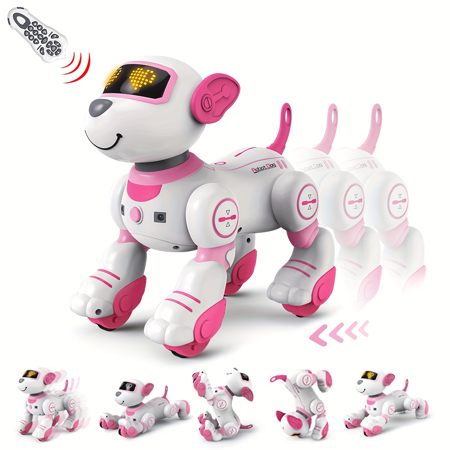 Smart Robot Dog Toy Led Rechargeable Touch Voice Control Interactive Puppy  Robot