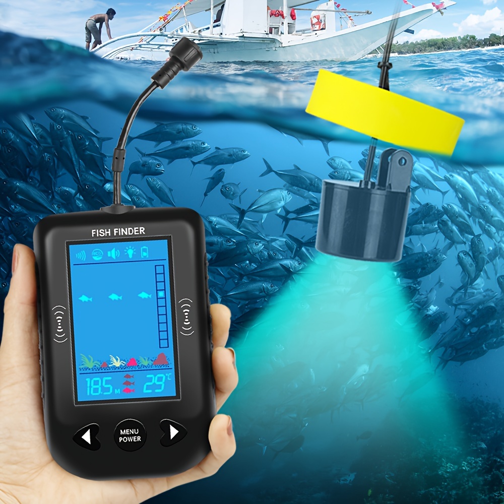 Erchang Xf03 100m Buscador Peces Portátil, Cobertura Sonar 45 Grados Alarma Sonda  Pesca Transductor Buscador Peces Eco Sonda Pesca - Deporte Aire Libre - Temu