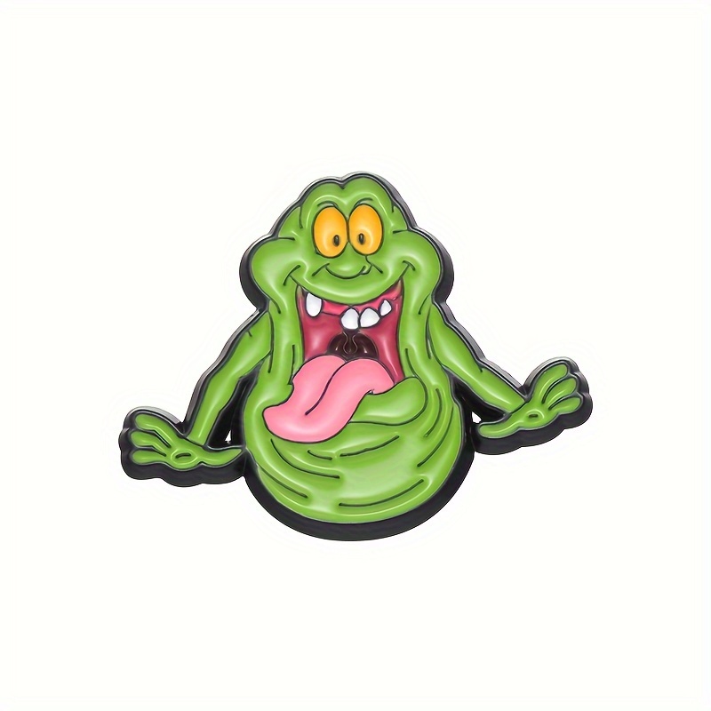 Image of 1pc Oppryn Funky Alloy Monster Enamel Pin, Cartoon Style Brooch For Clothing And Backpacks, Unique Lapel Badge Jewelry Gift , Cartoon Style, Alloy, Unique