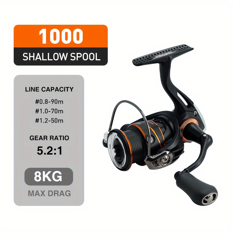 Black Arrow Spinning Fishing Reel 5+1bb Metal Main - Temu