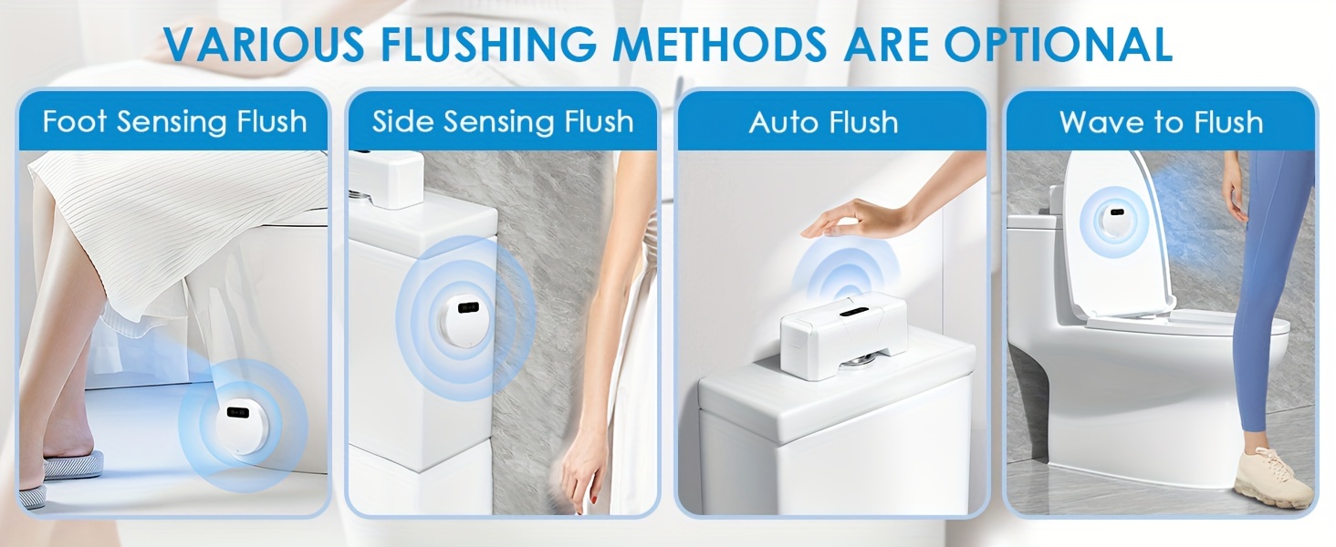 Touchless Toilet IR Sensing Toilet Flush 1800mAh Sensor Flush