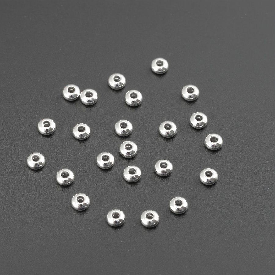 TEMU 400/200Pzas De Cuentas Espaciadoras, Diseño Plano Y Redondo, Ideal Para Fabricación De Pulseras/collares/accesorios/Pendientes, De 5/4/3mm,