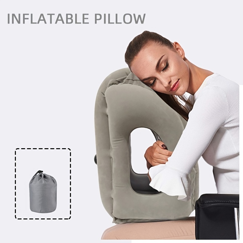 Super Comfy Inflatable Travel Pillow: Neck Lumbar Support - Temu