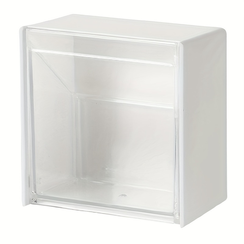 1pc Simple White Storage Holder, Plastic White Punch Free Storage