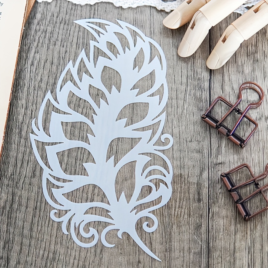 Peacock Feather Shape Scrapbooking Stencil Cutter Craft - Temu