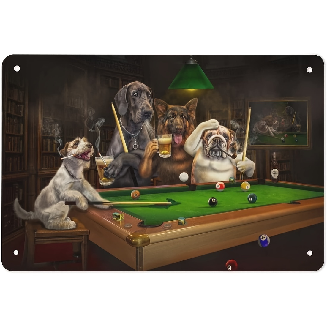 Pit Bull Dogs Playing Poker 252 Pc. Puzzle with Photo Tin