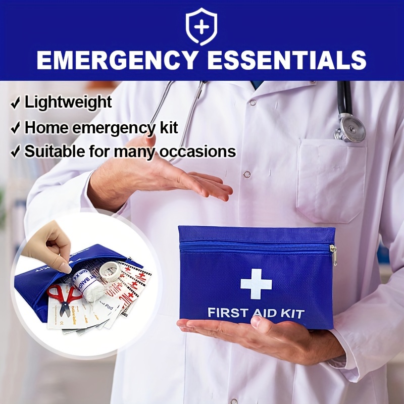 Erste-Hilfe-Tasche Blau Medizinisches Kit Beutel Reise