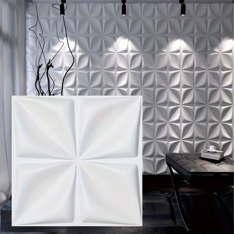 40PCS Paneles Decorativos 3D para Pared, 50x50cm Panel De Pared 3d