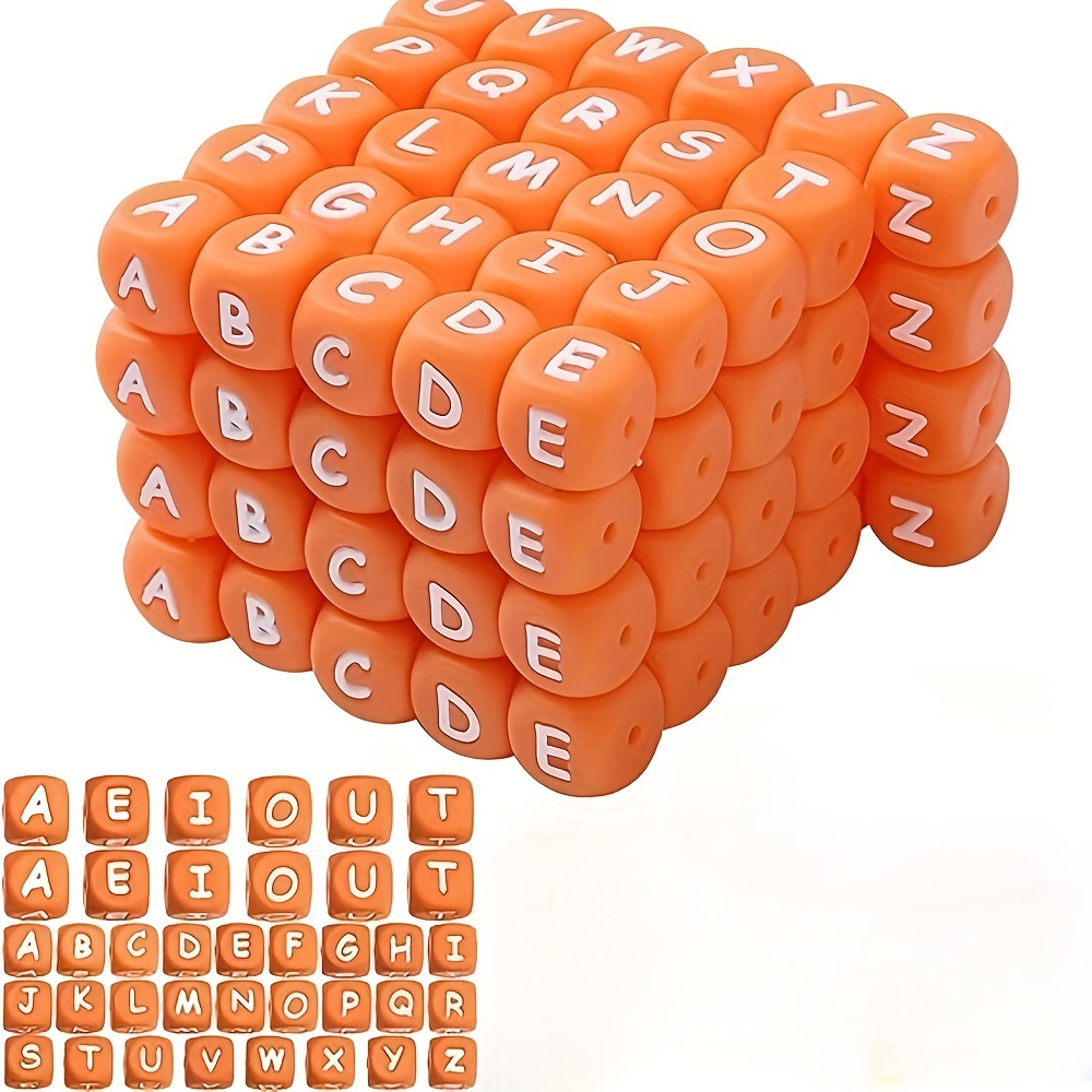 10 mm A-Z Silicone Alphabet Cube Beads – Tesla Baby