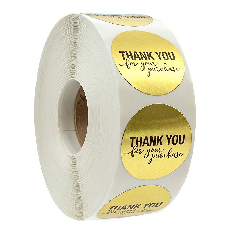 Round Gold Mailing Label Stickers Roll, Envelope Seal (2 in, 500 Pieces)