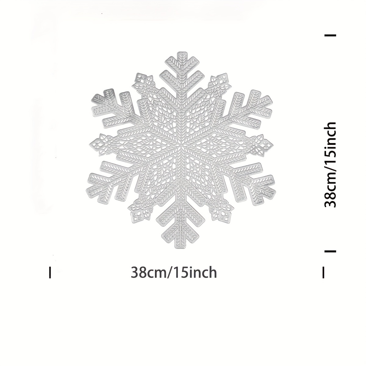 4pcs Nordic Snowflake PVC Placemats - Holiday Table Mat