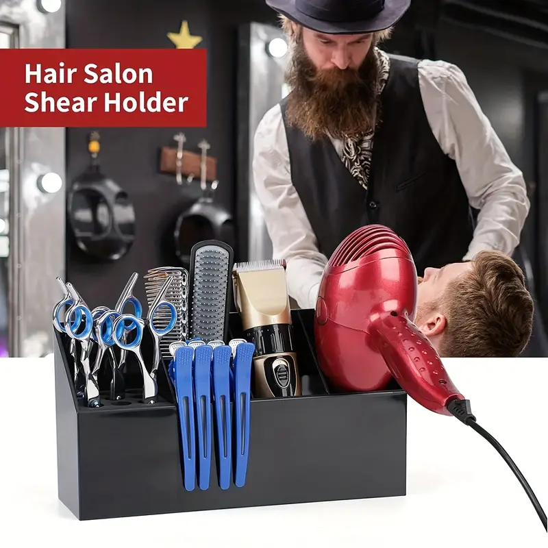 extended salon scissors holder rack hair cutting scissors rack barber tools holder barber salon hair tools accessories organizer storage case details 5